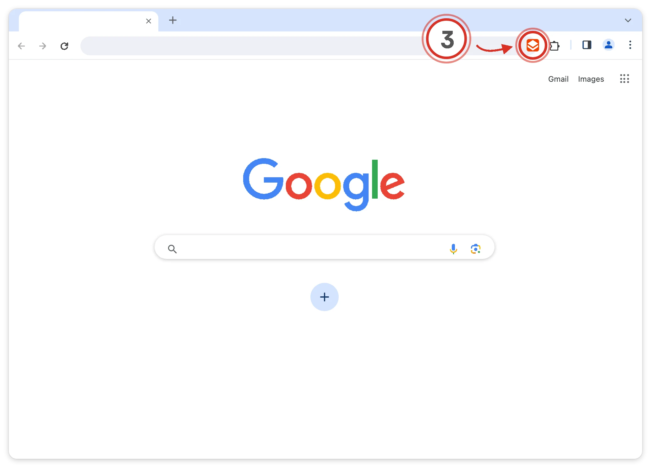 The pinned Vector Converter icon in the toolbar marked 3